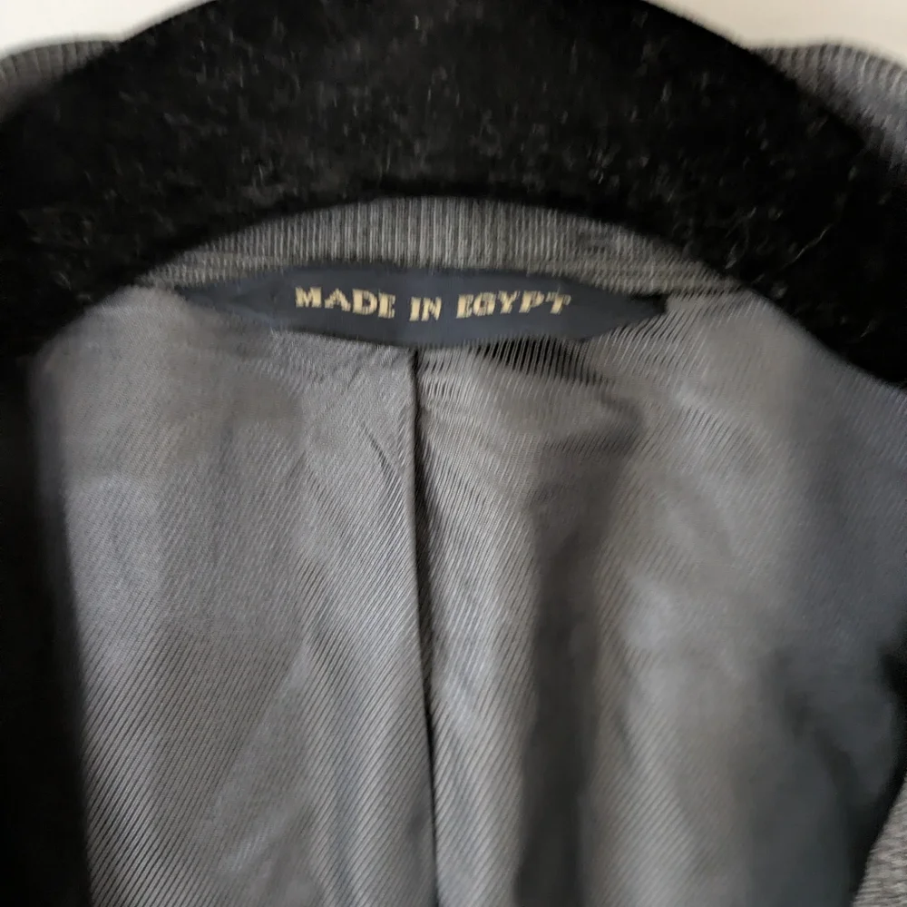 42R Banana Republic Tailored Fit Blazer Mens Grey Plaid Wool Sportcoat